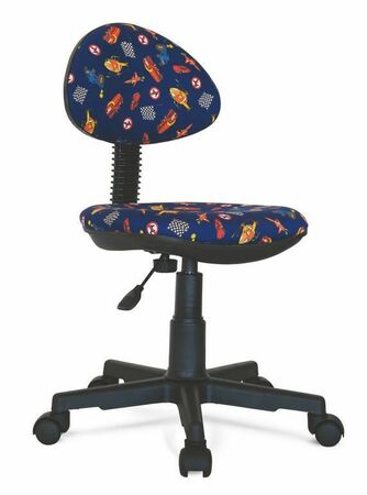 Детское кресло без подлокотников Логика обивка ткань саржа Т17 машинки, крестовина пластик, без качания