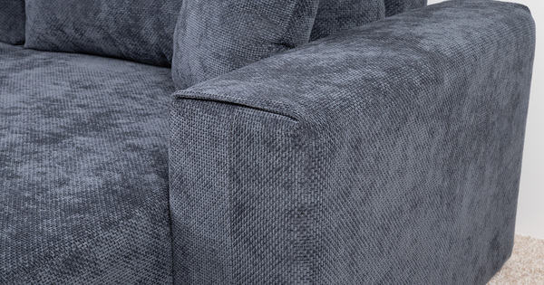 Диван-кровать угловой Оксфорд 713 композиция 2, MUZA 09 темно-синий, модульная система, сборка на любую сторону