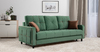 Диван-кровать прямой Черри ТД 288 велюр Irida 09 зеленый, Эвита шоколад бежево-коричневый