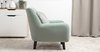 Кресло для отдыха Дакота ТК 585 велюр Vendetta 18 ментоловый, Marcello-5 1327 A1 col 19 ментоловый орнамент