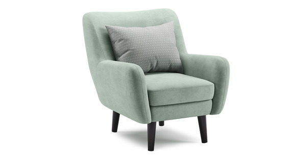 Кресло для отдыха Дакота ТК 585 велюр Vendetta 18 ментоловый, Marcello-5 1327 A1 col 19 ментоловый орнамент