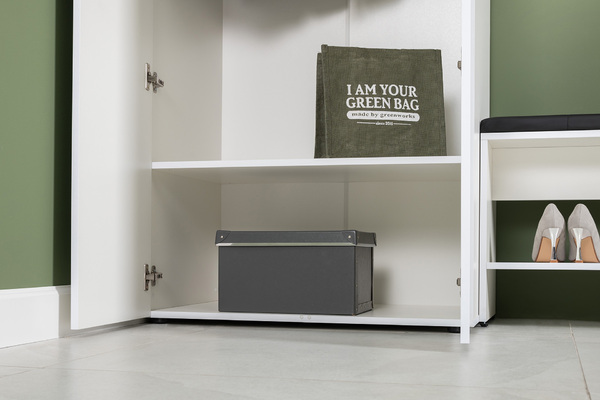 Прихожая Эйр композиция 2 белый PE шагрень, собирается на любую сторону