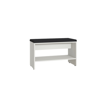 Тумба для обуви Эйр 16.130 белый PE шагрень, кожзам HOLST black