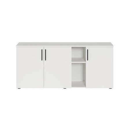 Тумба под ТВ Эйр 16.55 белый PE шагрень, собирается на любую сторону