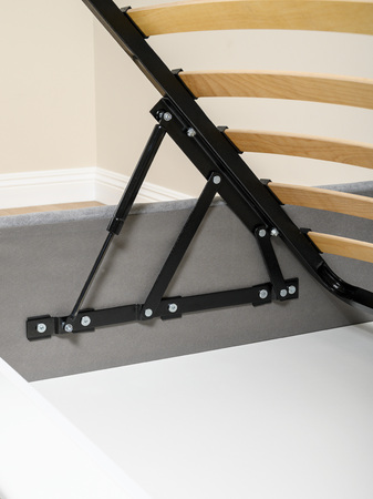 Кровать Марион 180 велюр OCEAN 023 серый с ортопедическим основанием и подъемным механизмом (спальное место 180 х 200)