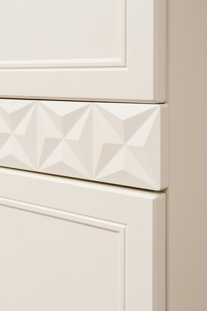 Шкаф-пенал Марион 16.340.01 слоновая кость С341 PE, слоновая кость 6898 ПВХ (собирается на любую сторону)