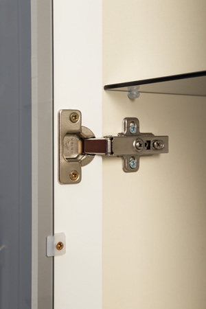 Гостиная Марион композиция 2 слоновая кость С341 PE, слоновая кость 6898 ПВХ, белый PE шагрень (собирается на любую сторону)