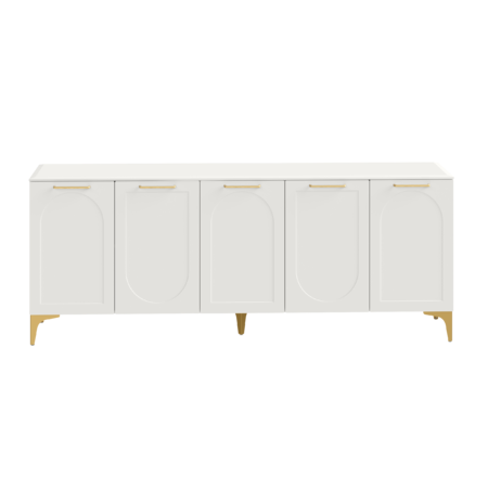 Тумба под ТВ Монтесито 16.66 Белый PE шагрень, белая шагрень 4101 ПВХ