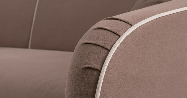 Диван-кровать прямой Ноэль ТД 448 велюр шоколадный, светлый кварцевый серый