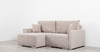 Диван-кровать угловой Оксфорд 710 композиция 5, шенилл Muza 04 светло-бежевый, модульная система, сборка на любую сторону