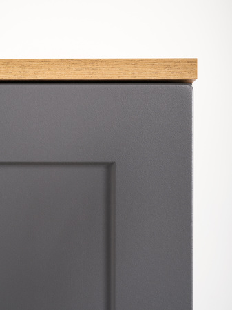 Стеллаж Остин 16.427 серый графит 0162 РЕ, дуб золотой CRAFT, графит ZB 856-2 ПВХ, сборка на любую сторону