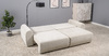 Диван-кровать прямой Тэдди 1505 композиция 1, букле Pique 010 светло-серый, модульная система
