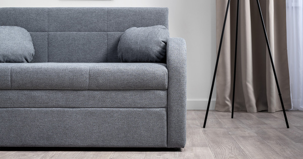 Диван-кровать прямой Тео (120) ТД 909 велюр Danco 995 серый