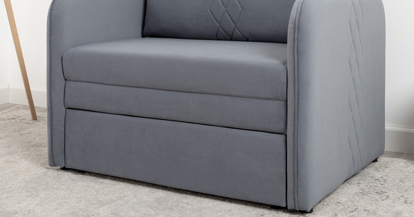 Кресло-кровать Юта (85) ТК 520 велюр Вивальди 12 сине-серый